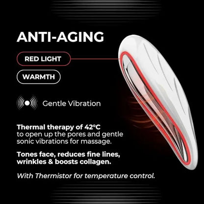 Perk G.O.A.T Smart Electric Gua Sha Handheld Face Massager Machine For Facial | EMS Technology with LED Purple, Blue & Red Light Therapy for Face